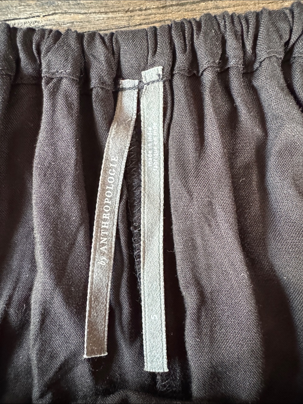 Anthropologie boho spaghetti strap black viscose embroidered full dress EUC S/M - Picture 7 of 10
